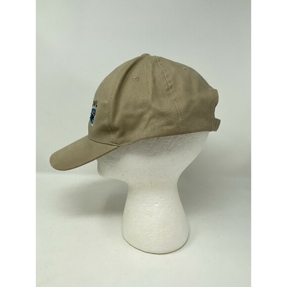 Superbowl NFL Patriots vs. Panthers Official Baseball Hat Cap Khaki Headmaster - Picture 5 of 7